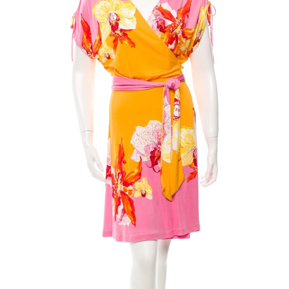 DIANE VON FURSTENBERG Pelego Wrap Dress Floral Size: 6